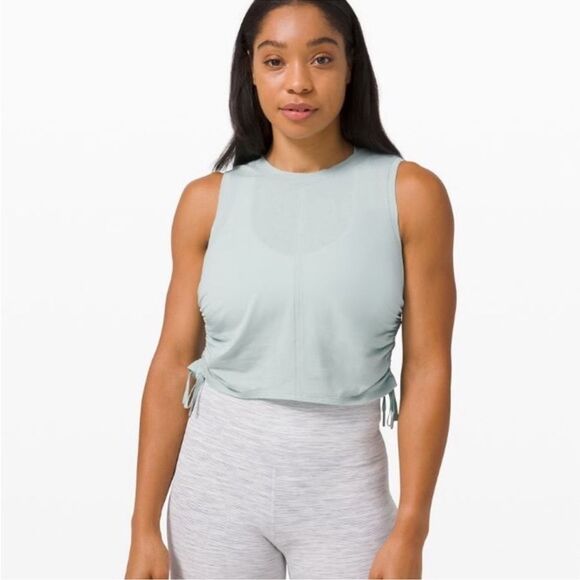 LULULEMON Cinch it Up Tank Top Hazy Jade Women’s Size 6 - Picture 1 of 7